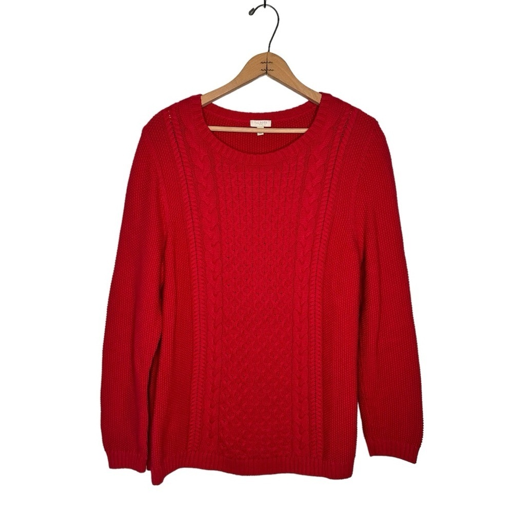 Talbots | Pink Cable Knit Sweater Size XL